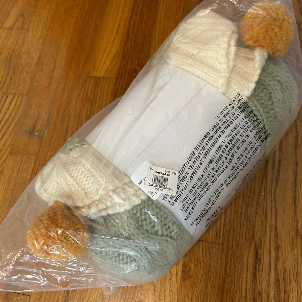 NEW West Elm Cozy Cable Knit Baby Blanket